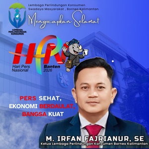 HEADLINE: Ketua LPKSM Borneo Kalimantan Beri Apresiasi Visi Dahlan Dahi di HPN 2026: “Informasi Sehat adalah Hak Konsumen Bangsa”