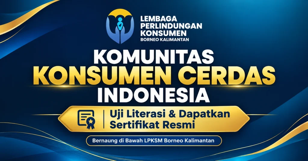 Logo resmi Komunitas Konsumen Cerdas di bawah naungan LPKSM Borneo Kalimantan